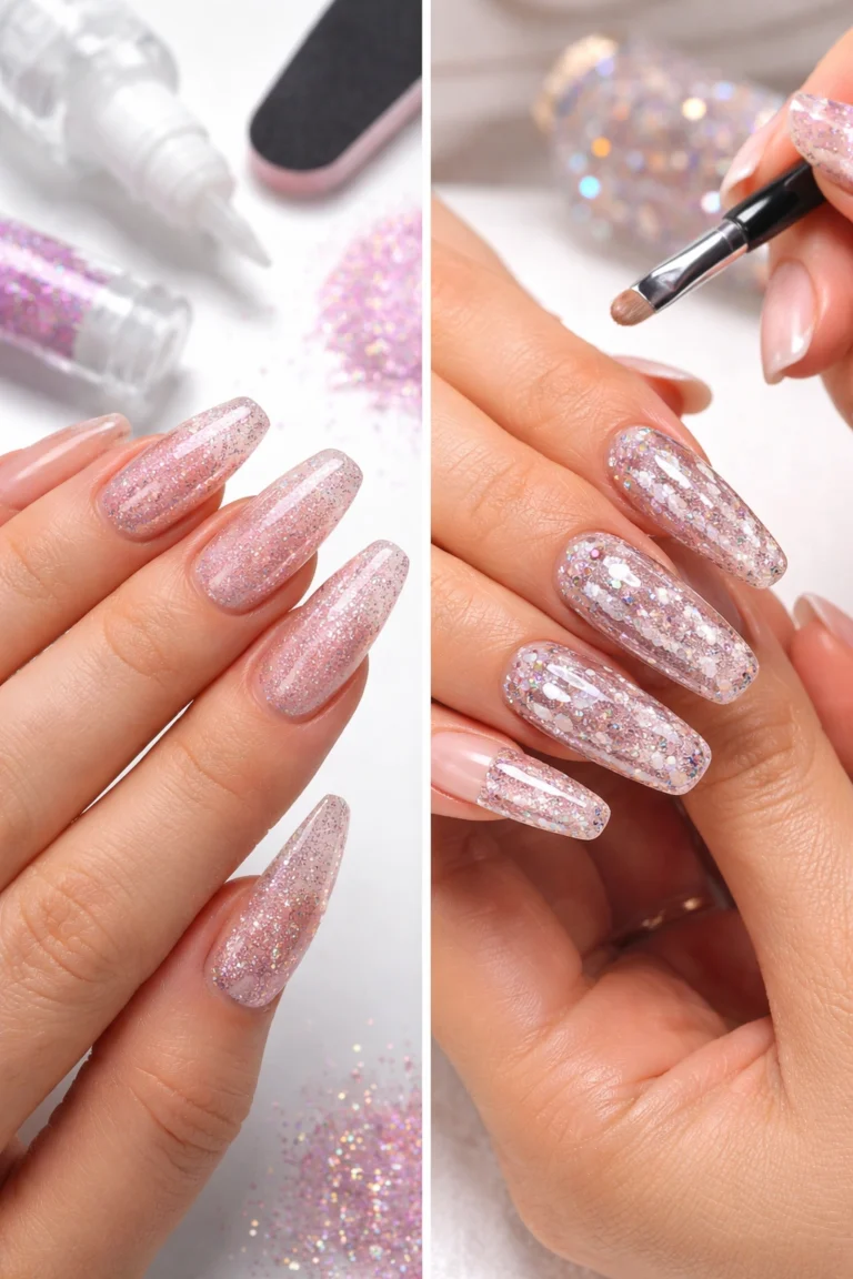 20+ Best Glitter Acrylic Nails for Sparkle Lovers