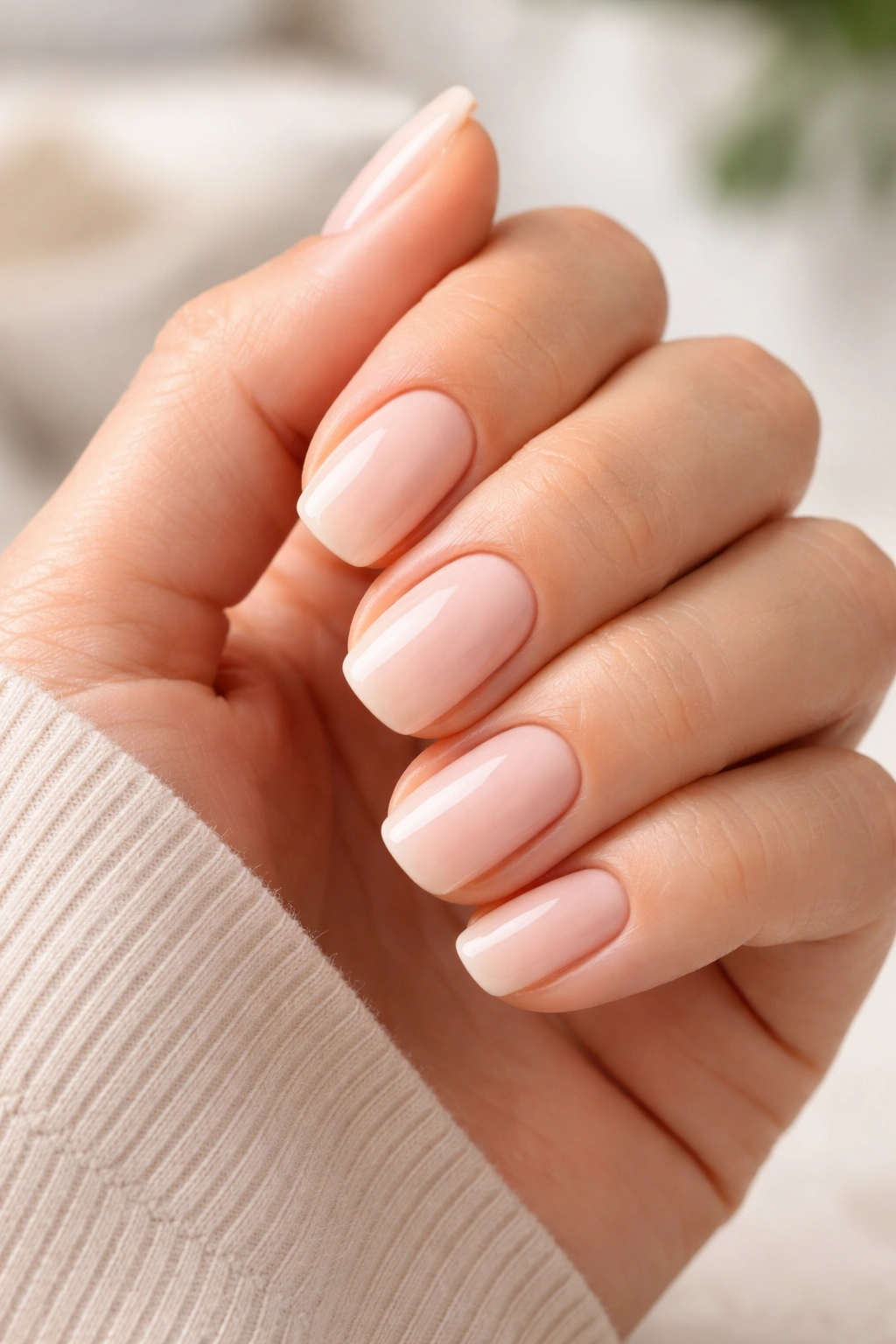 Close-up of a hand with durable nails for active lifestyles.