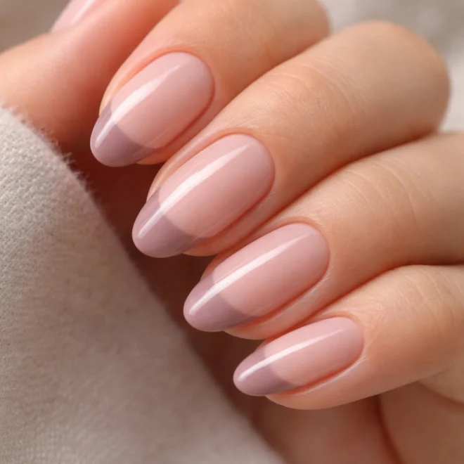 15 Short Mauve Almond Nails That Look Effortless
