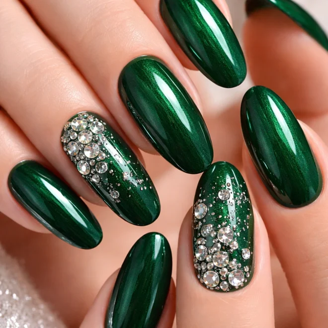 15 Festive Long Round Nails for the Holidays
