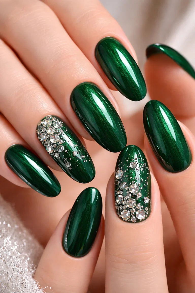 15 Festive Long Round Nails for the Holidays