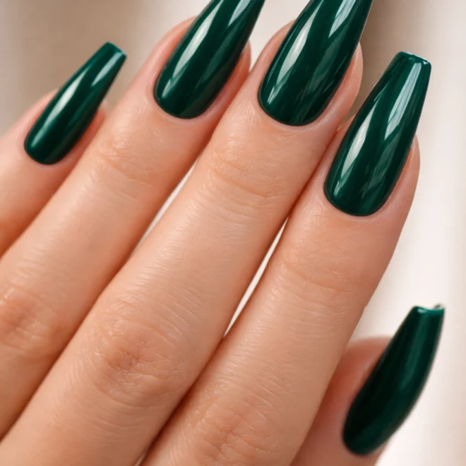 15 Emerald Ballerina Nails for a Glam Look