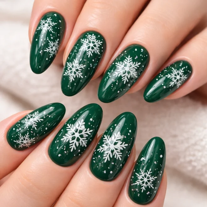 15 Festive Long Oval Nails for the Holiday Season
