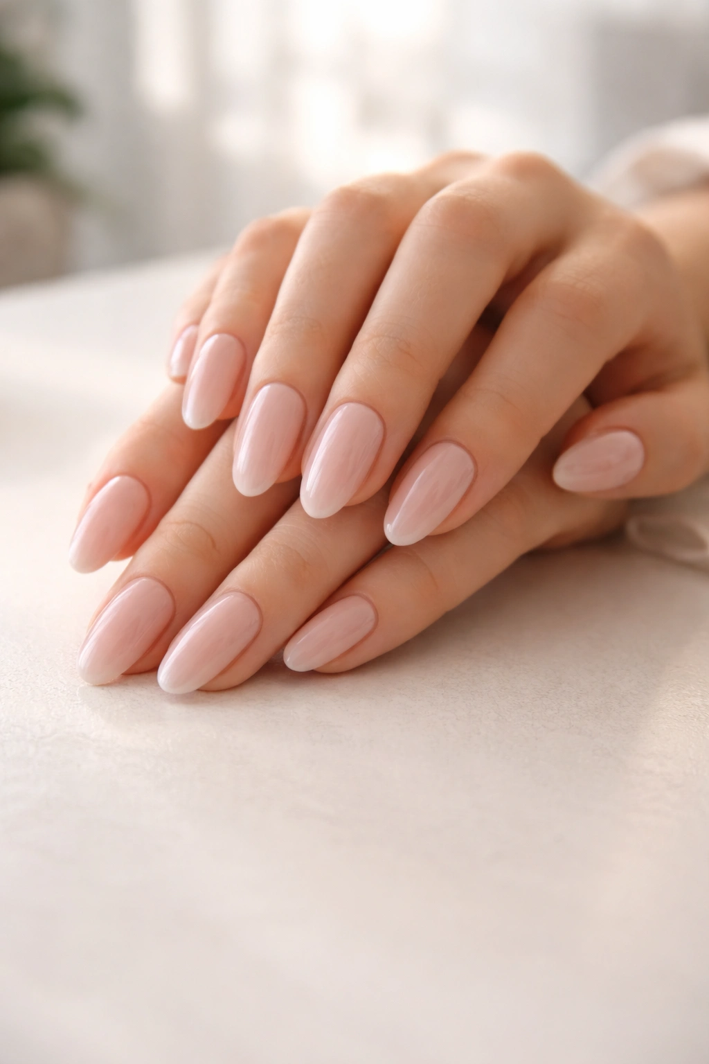 Hands showing flawless press-on nails after proper care