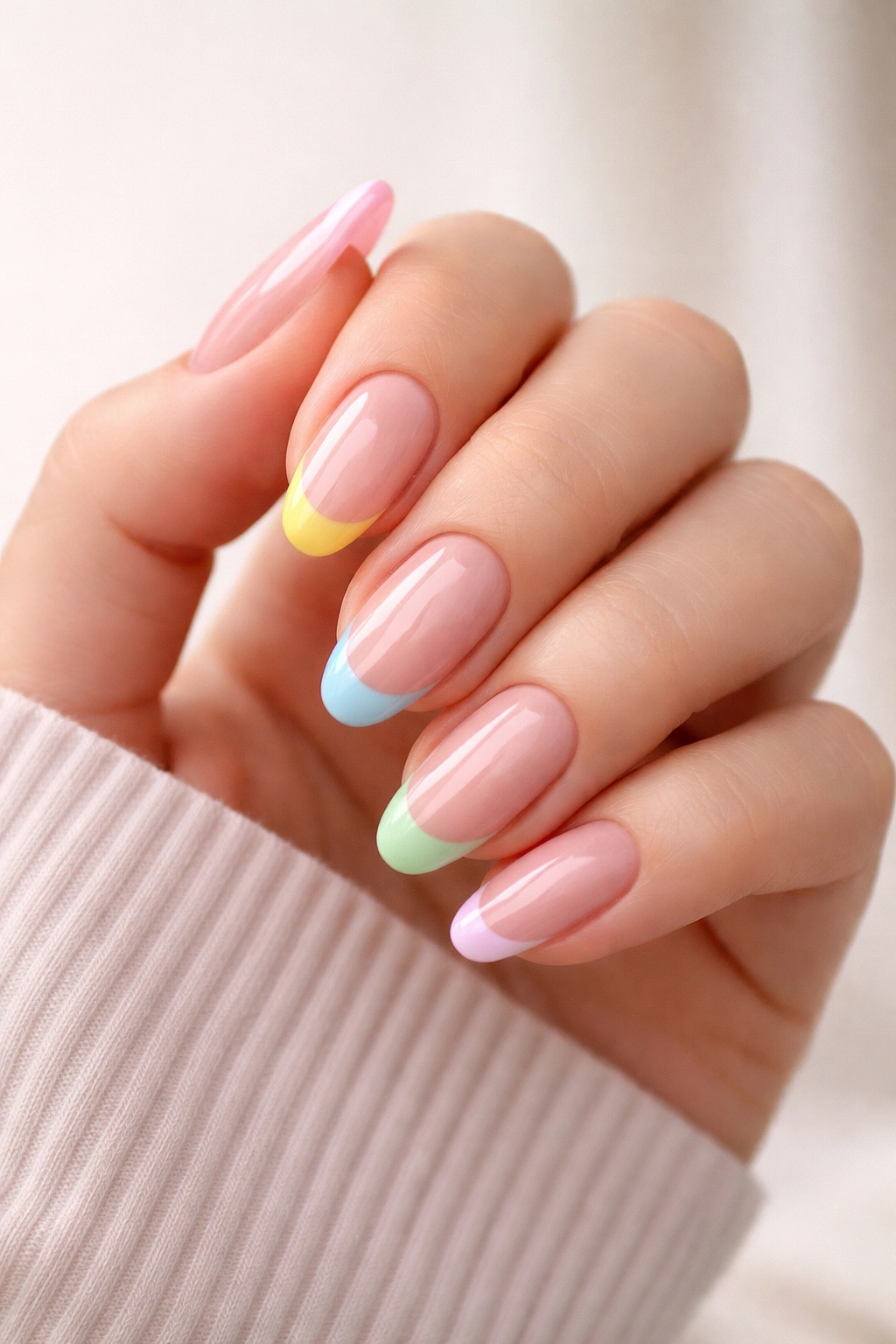 Hand with balanced polished manicure as final thoughts