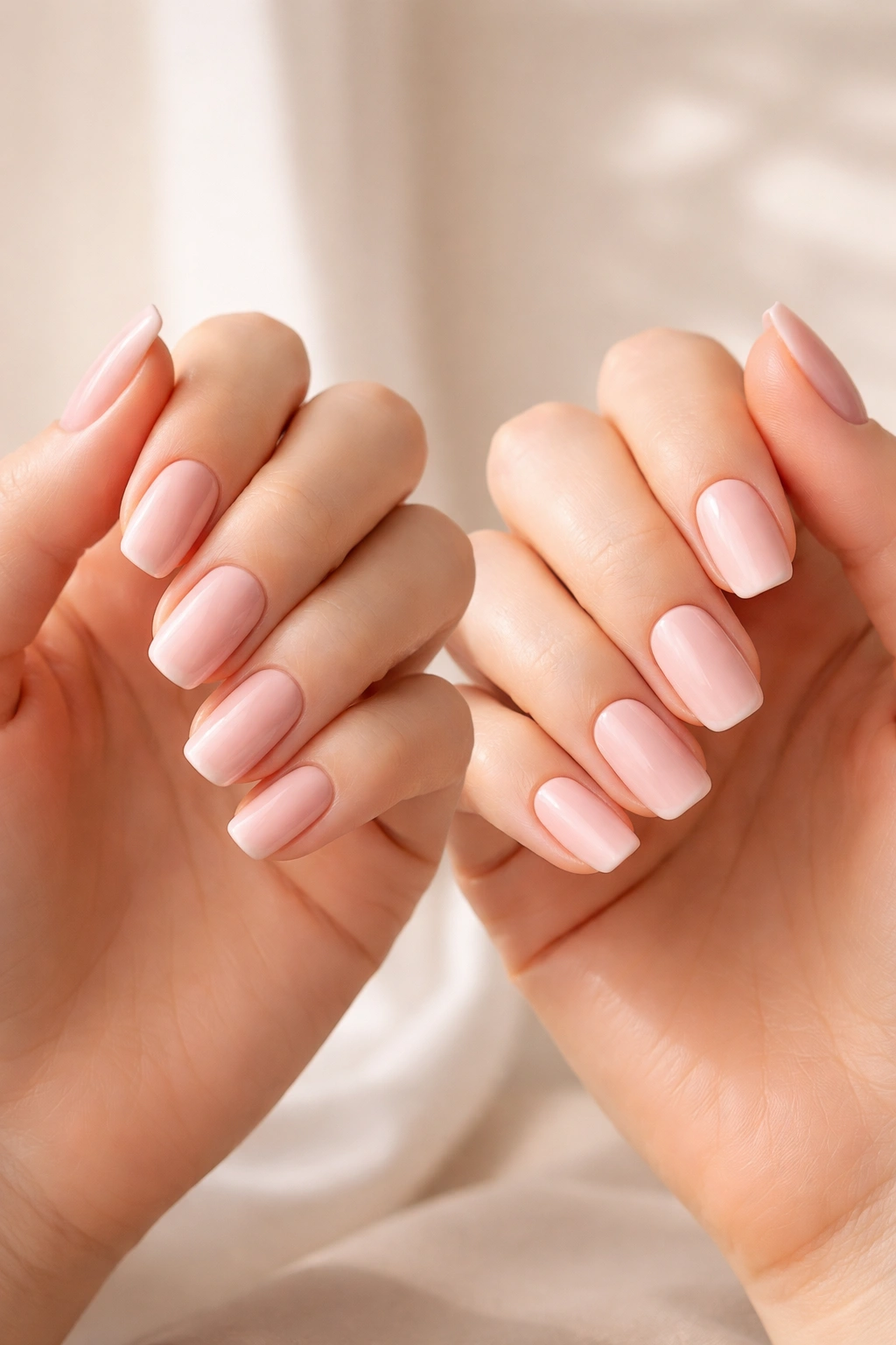 Close-up of nails showing soft-square and squoval shapes to illustrate final thoughts