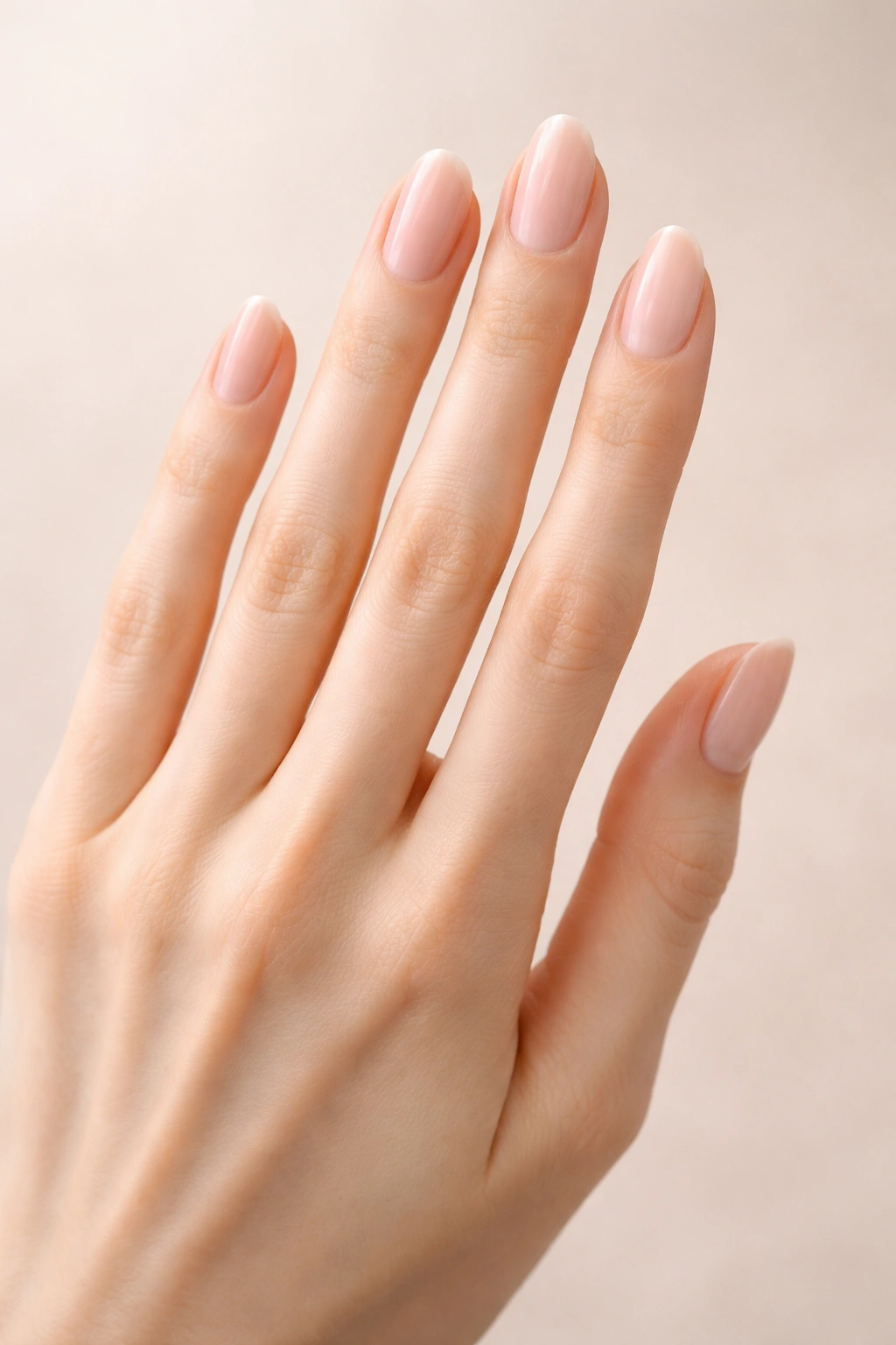 Close-up of slim fingers highlighting narrow nail beds for nail shape analysis