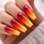 11 Red Coffin Nail Designs for Long Nails