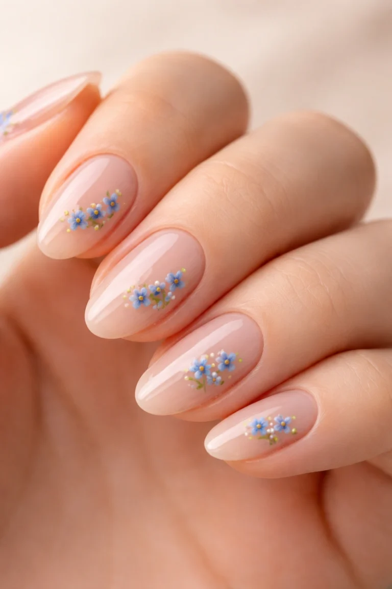 18 Short Flower Almond Nails You Will Want to Copy