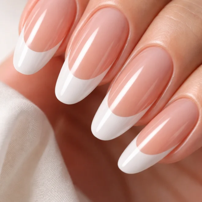 15 Long Round French Tip Nails Worth Saving Now