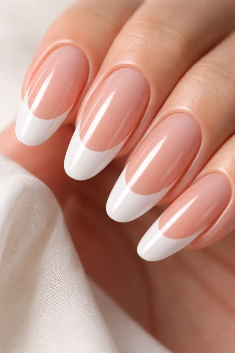 15 Long Round French Tip Nails Worth Saving Now