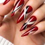 10 Cherry Red Stiletto Nail Ideas