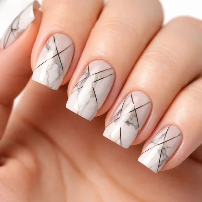 10 Soft Square Abstract Nail Art Ideas to Try