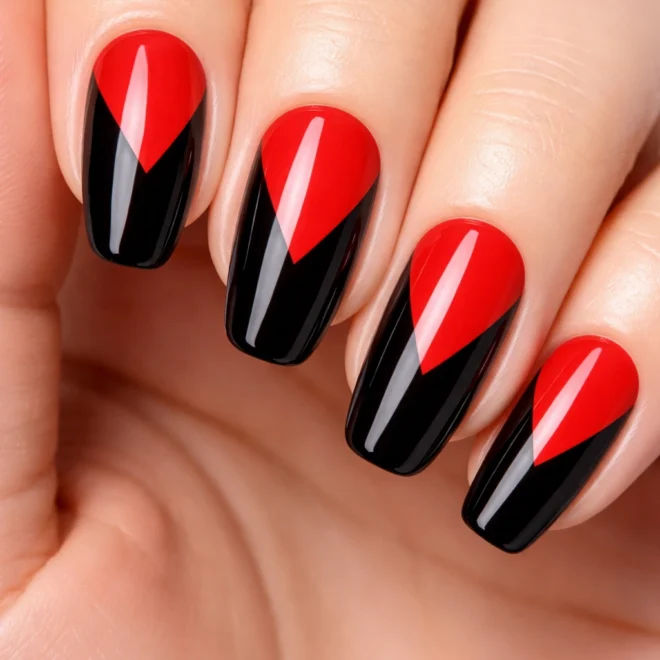 10 Red and Black Nail Combos That Slay