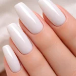 15 White Coffin Nail Ideas for Medium Nails