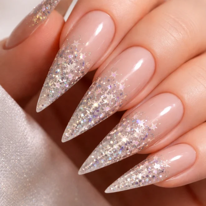 10 Star Stiletto Nail Ideas