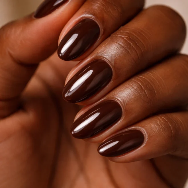 20 Short Almond Nails for Dark Skin Tones