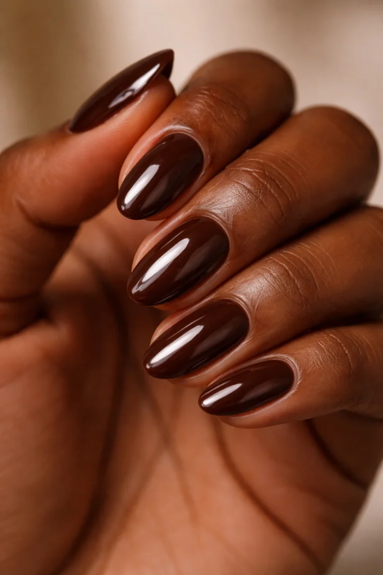 20 Short Almond Nails for Dark Skin Tones