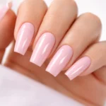 20 Light Pink Coffin Nails for Medium Nails