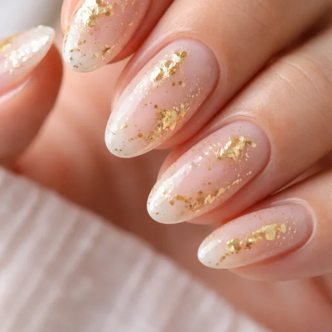 15 Short Gold Almond Nails You Will Want to Copy