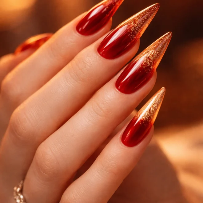 14 Red Stiletto Nails for Prom