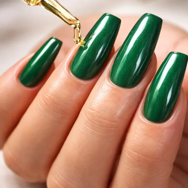 15+ Gorgeous Green Acrylic Nail Designs to Copy
