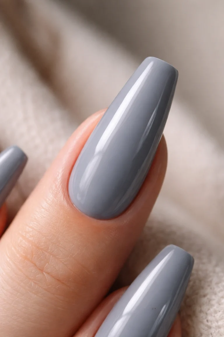 15 Grey Ballerina Nails for a Cool Neutral Look