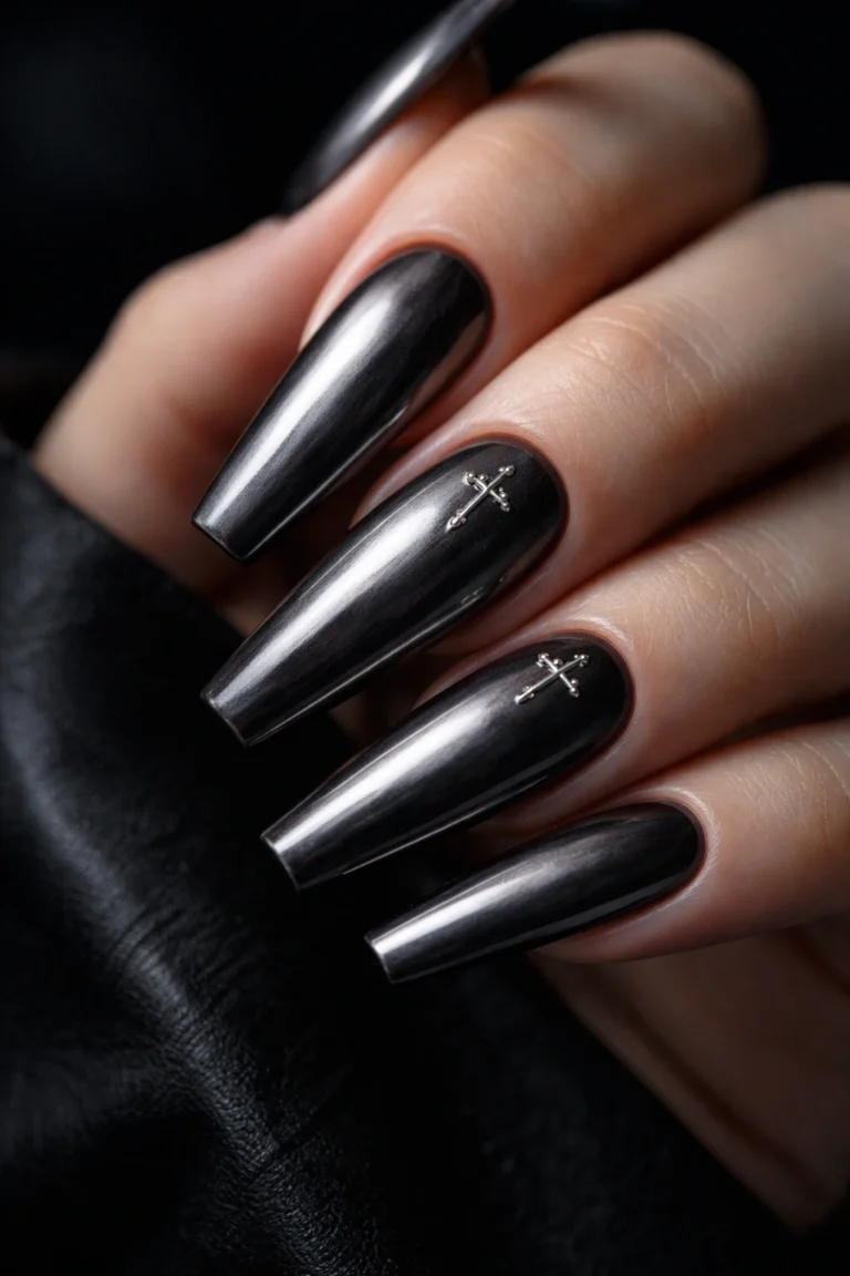 15 Goth Ballerina Nails for a Dark Edgy Look