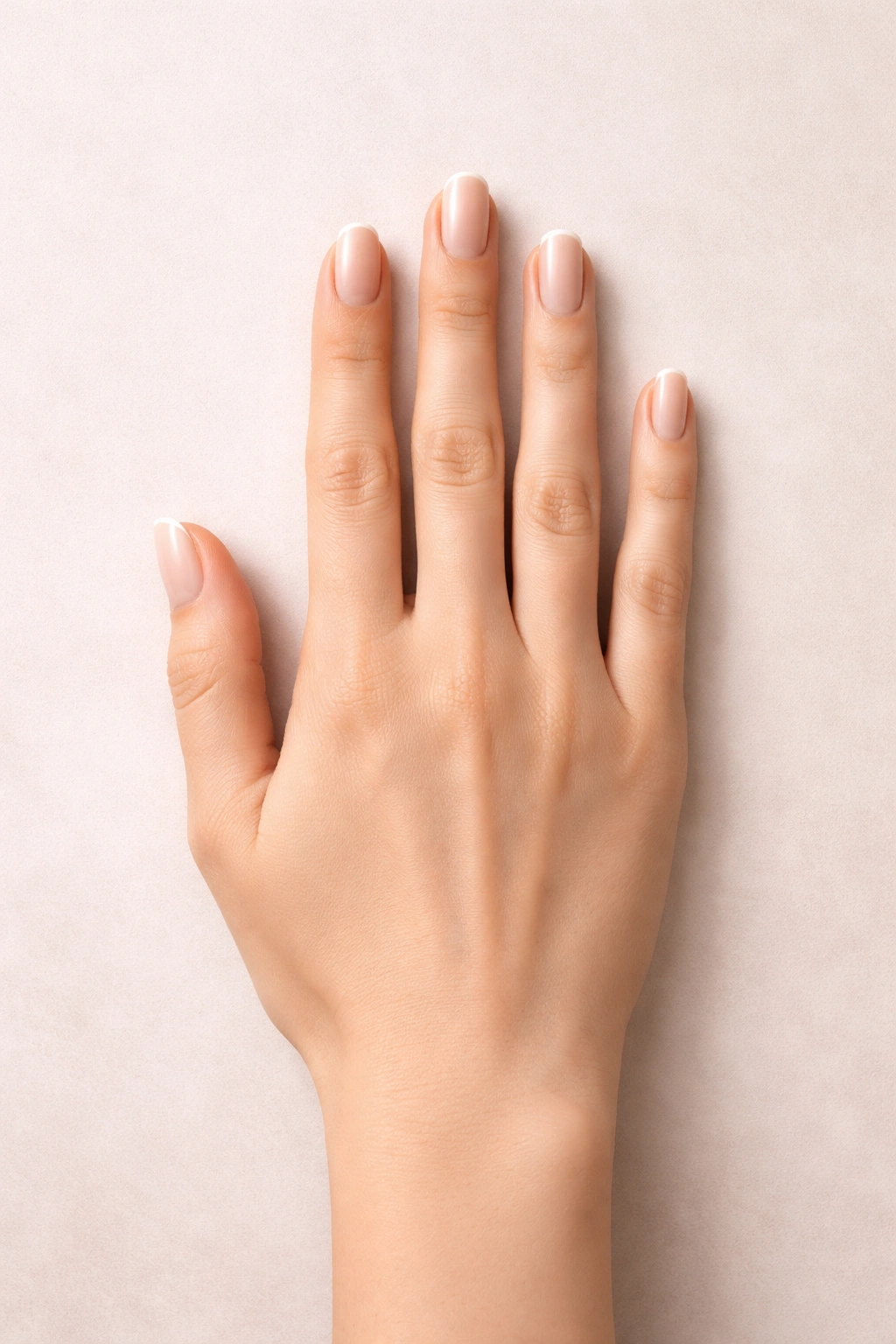 Open hand viewed from above showing finger length and palm width for hand type assessment