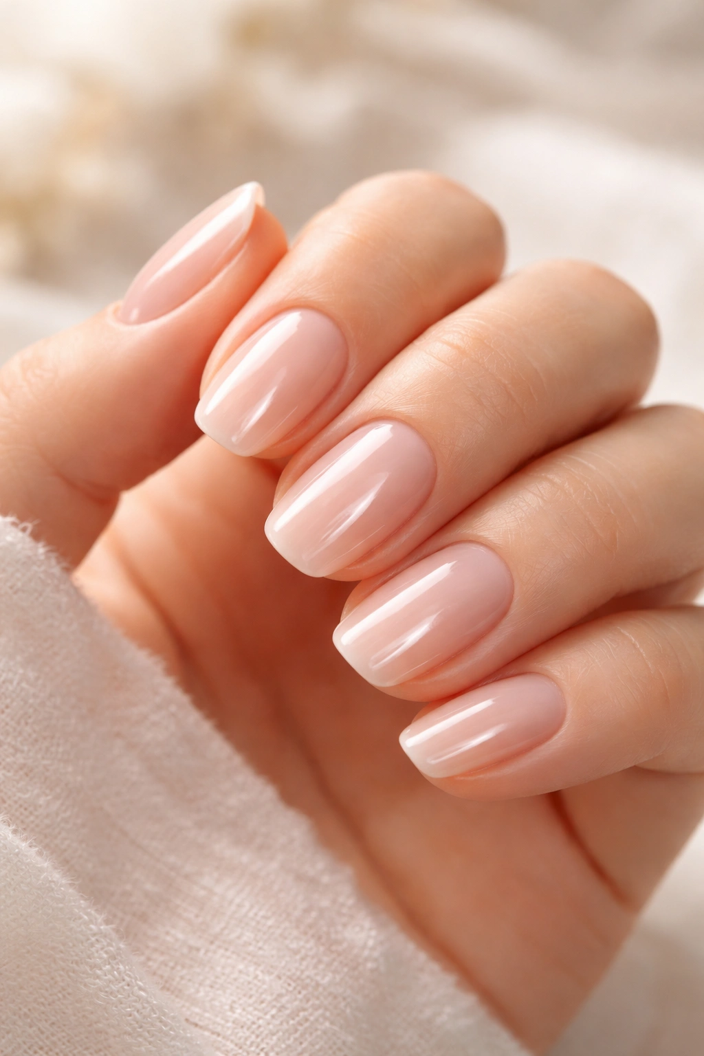 Close-up of healthy glossy nails illustrating long-term nail health