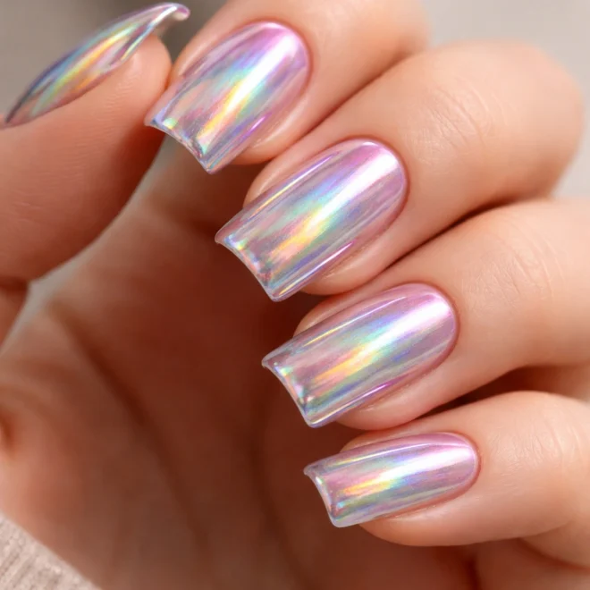 20 Chrome Duck Nails for Short Nails