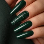 15 Dark Green Ballerina Nails That Look Rich