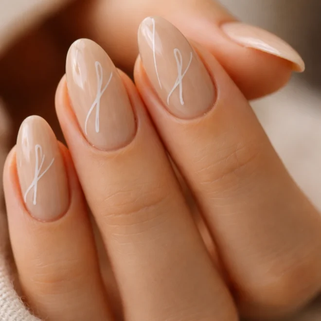12 Short Monogram Almond Nails That Look Expensive