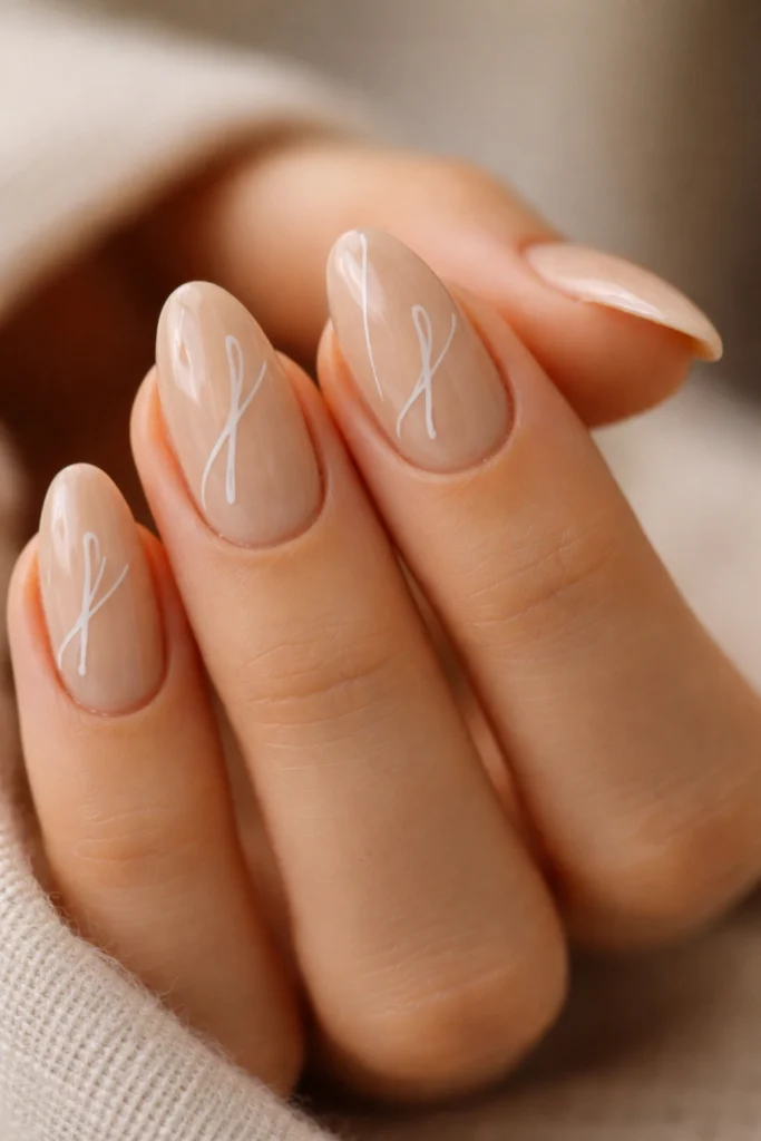 12 Short Monogram Almond Nails That Look Expensive
