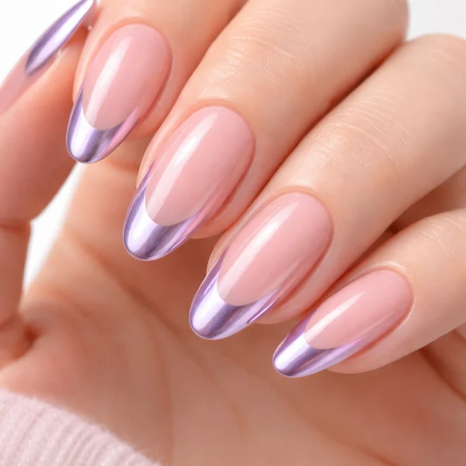 12 Purple Chrome Nails for a Regal Deep Shine