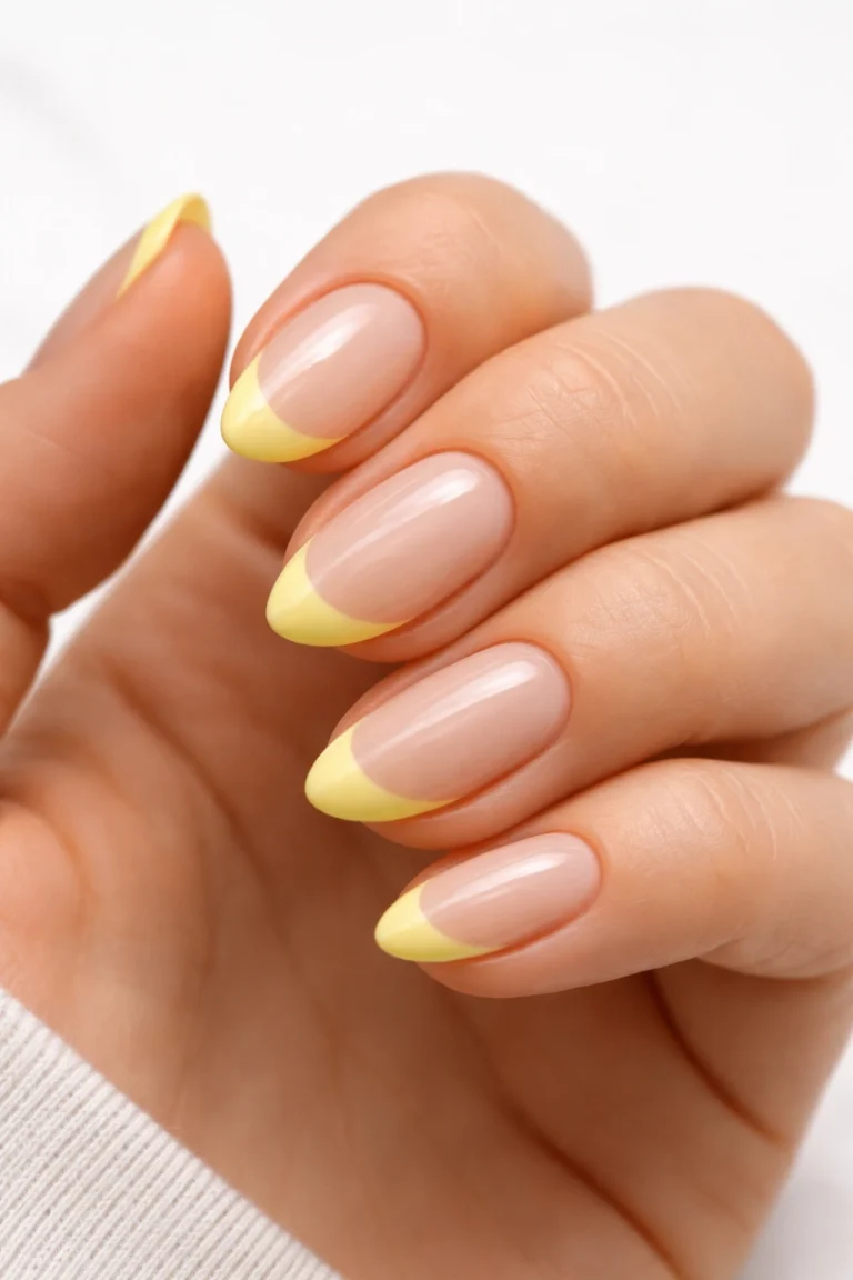15 Short Yellow Almond Nails That Pop