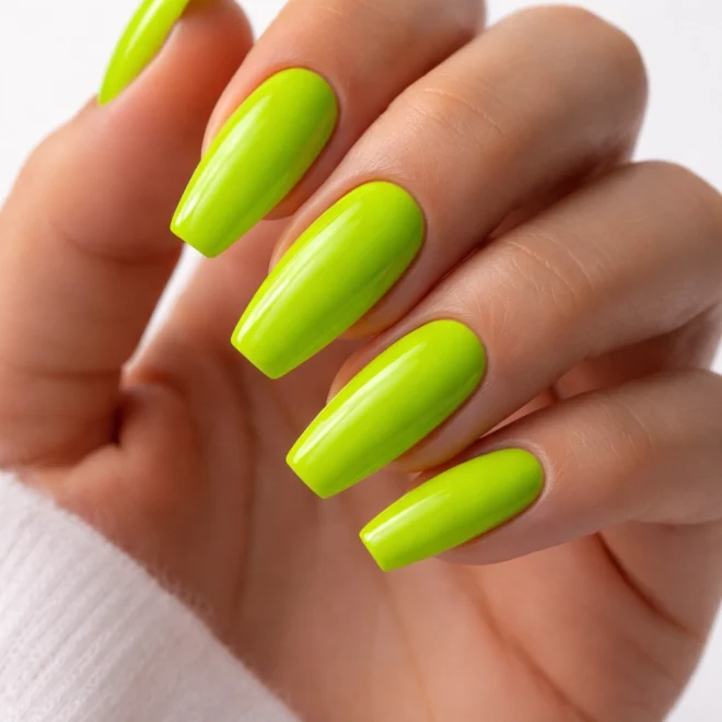 15 Bright Coffin Nail Ideas for Medium Nails