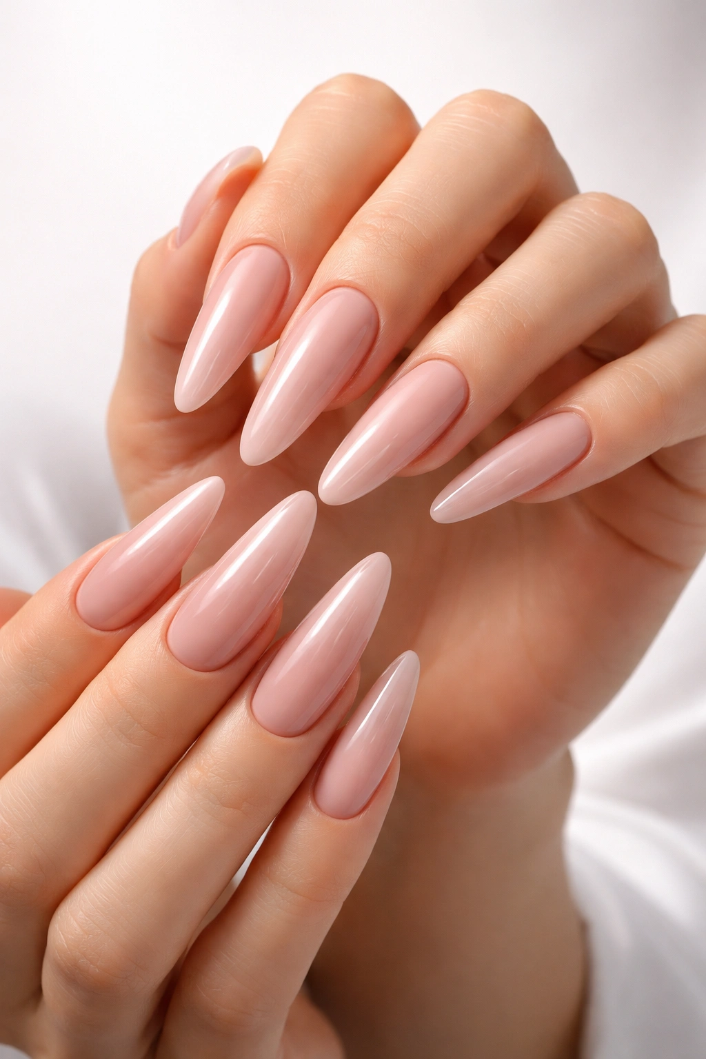 Close-up of hands with dramatic long nails showing length and shape