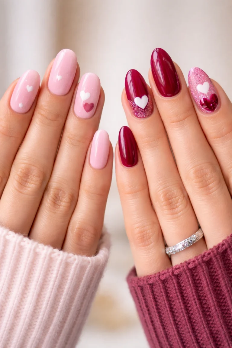 15+ Matching Valentine Nails for Best Friends