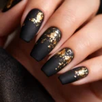 16 Black Coffin Nail Ideas for Medium Nails