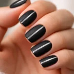 12 Short Squoval Black Nails for an Edgy Vibe