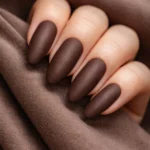 12 Chocolate Brown Long Round Nails to Try