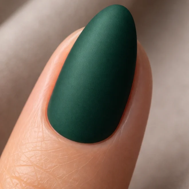 15 Short Emerald Green Almond Nails That Pop
