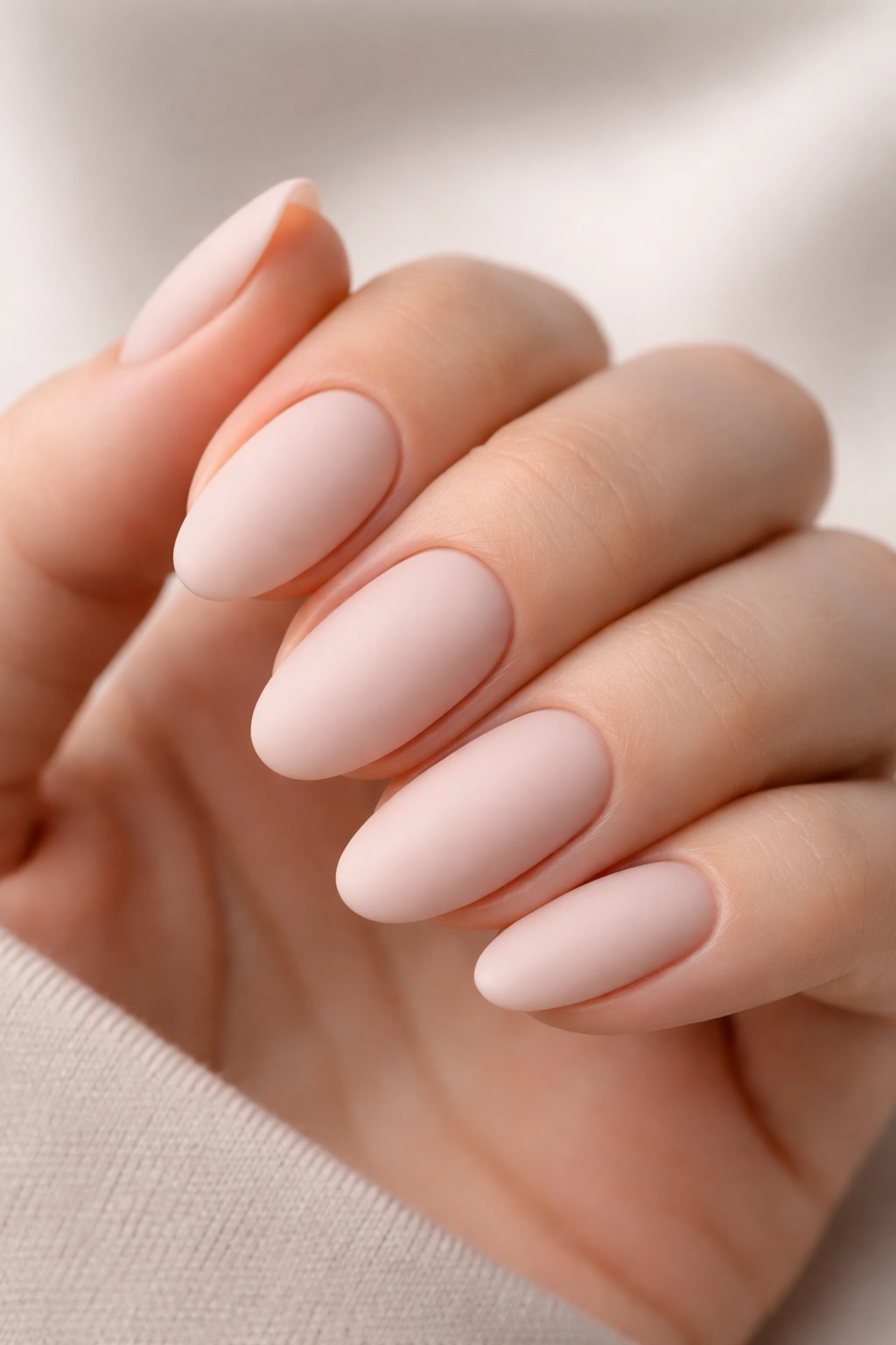 Close-up of nails with a velvety matte finish