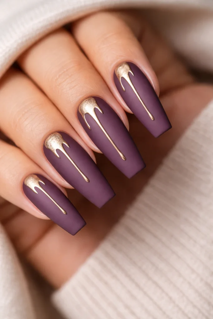 20 Purple Coffin Nail Ideas for Medium Nails