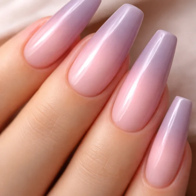 15 Mauve Ballerina Nails for a Muted Pink Tone