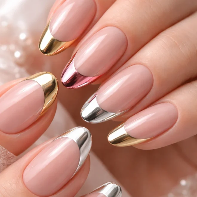 8 French Tip Wedding Nails for the Bride