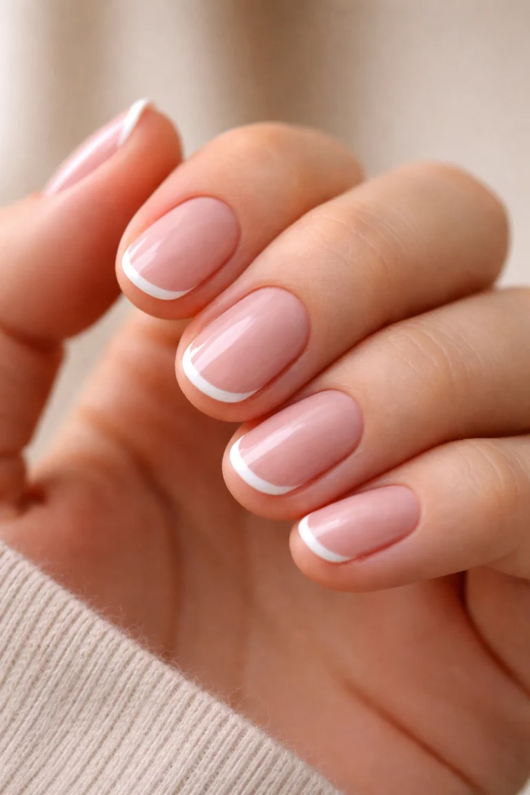 30 Minimalist Short Oval Nails for a Clean Set