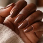 15 Short Brown Almond Nails for Dark Skin Tones