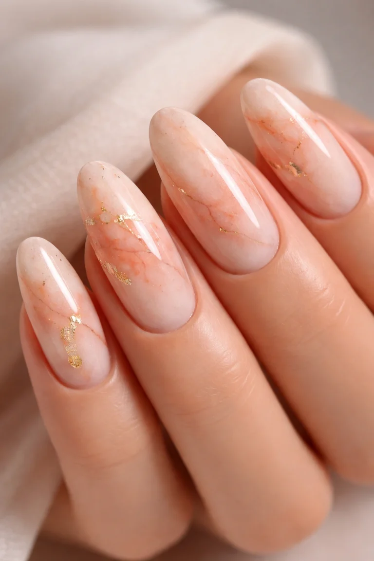 12 Long Oval Milk Bath Nails That Look So Soft